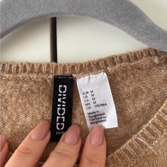 Short Sleeve Crewneck Sweater - Camel - Picture 6 of 6